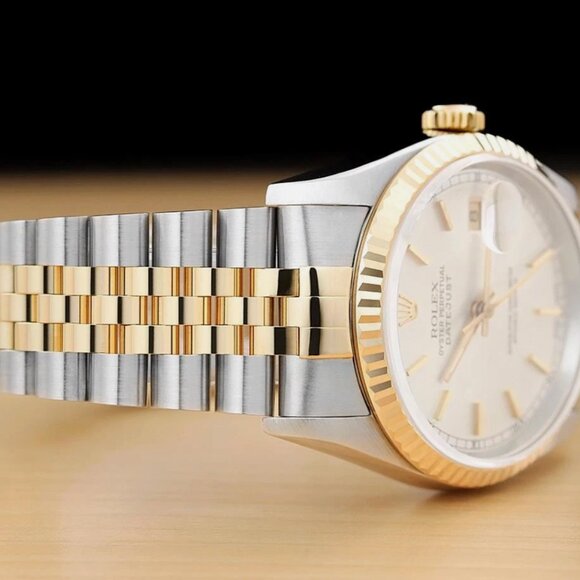 Mens Rolex 18k Gold Two Tone Watch With Box - Picture 7 of 8